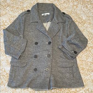 CAbi Charcoal Double-Breasted Coat